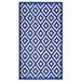 FH Home Indoor/Outdoor Recycled Plastic Floor Mat/Rug - Reversible - Weather & UV Resistant - Aztec - Blue & White (4 ft x 6 ft) 4 ft x 6 ft