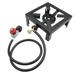 MIXFEER 8KW Gas Boiling Ring Cast Iron Large LPG Outdoor Cooker Iron Frame Portable Fire Control