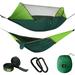 AYAMAYA 3 in 1Camping Hammock with Mosquito Net & Sunshade Cloth & Tree Straps for 2/Double Person Portable Parachute Nylon Lightweight Big Pop Up Swing Hammock