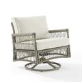 Crosley Furniture Thatcher Swivel Rocker Outdoor Chair Wicker Patio Chairs for Porch Deck Balcony