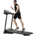 1.5HP Electric Folding Treadmill Motorized Running Jogging Machine with Audio Speakers and Manual Incline Large 4-Layer Running Belt