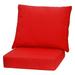 Gymax 2PCS Pads Set Deep Seat Chair Cushion Indoor Outdoor W/ Rope Belts Red