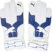 PUMA Men sv KON Goalkeeper Gloves White with Navy Blue Designed for Football