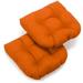 19-inch U-Shaped Outdoor Spun Polyester Tufted Dining Chair Cushion (Set of 2)-Color:Tangerine Dream