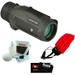 Vortex Optics S136 Solo 10x36 Monocular + Micro Fiber Cleaning Cloth + Cleaning and Care Kit + Floating Foam Strap Red