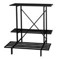 Zhongma 3 Tier Space-saving Plant Stand Heavy Duty Plant Holder for Home Garden Plant Lovers 35.43 x 17.32 x 36.22 inches Metal Storage Rack Shelf/Freestanding Display Stand