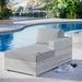 Modway Convene Outdoor Patio Right Chaise in Light Gray Gray