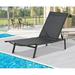 AECOJOY Patio Adjustable Lounge Chair Recliner with Wheels - Black