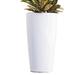 XBrand 29.5 H White Plastic Self Watering Indoor Outdoor Tall Round Planter Pot Decorative Gardening Pot Home DÃ©cor Accent