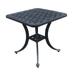 iPatio Roma Outdoor Classic Square Cast Aluminum End Table Black