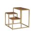 Camrose Modern 3-Tier Plant Stand Gold Natural