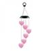 Clearance!Outdoor Lamp Wind Chimes Outdoor Solar Heart Wind Chimes Color Changing Hanging Decorative Family Party Romantic