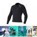 Women Men Wetsuit Top 2mm Neoprene Wetsuit Jacket Long Sleeve Wetsuit Shirt for Water Aerobics Diving in Cold Water