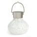 Allsop Home and Garden Solar Tea Lantern Handblown Glass with Solar Panel and LED Light Weather-Resistant for Outdoor