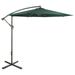 Northlight 10 Outdoor Patio Off-Set Crank and Tilt Umbrella - Green