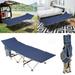 Basstop Indoor Outdoor Lounge Cot Folding Camping Bed Heavy Duty Folding Cot Bed for Camp Office Use Blue