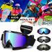 Winter Sports Snow Goggles Windproof Ski Snowboard Snowmobile Skate Sunglasses Black 1 PC