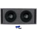 2) Power Acoustik BAMF-122 12 3500w DVC Car Subwoofers+Vented Sub Box Enclosure