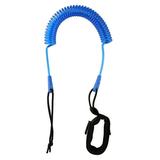 10ft Coiled?SUP Leash Stand Up Paddle Board Surfboard Leash Leg Rope (Blue)