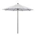 Belen Kox 9 Venture Series Patio Umbrella With Bronze Aluminum Pole Fiberglass Ribs Pully Lift With Olefin Gray White Cabana Stripe Fabric