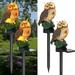 Solar Owl Outdoor Garden Light - 2 Pack - Solar Powered Stake Lights - Walkway Yard Landscape Lighting