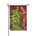 JOOCAR Merry Christmas Garden Flag Double Sided Christmas Tree Xmas Winter Holiday Yard Outdoor Decoration 12x18 Inch