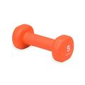 Dumbbell Hand Weight 5 lb - Neoprene Coated Exercise & Fitness Dumbbell for Home Gym Equipment Workouts Strength Training Free Weights for Women Men (5 Pound Orange)
