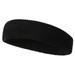 1Pc Unisex Yoga Headband Multicolor Sports Sweatband Fashion Outdoor Running Gym Stretch Head Band Hair Band Sports Accessory Black