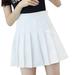 iOPQO womens dresses Fashion High Waist Pleated Mini Skirt Slim Waist Casual Tennis Skirt skirts for women