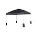 Flash Furniture Harris Collection 10 x 10 Black Pop Up Canopy Tent with Sandbags