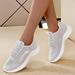 Women Shoes Sneaker For Women Mesh Walking Shoes Tennis Breathable Sneakers Fashion Sport Shoes Knit Running Shoes Grey 8