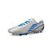 Gomelly Mens Soccer Cleats Wide Width Firm Ground Soccer Shoes Football Cleats Sneakers for Women Youth Boys Girls Silver Long Cleats 5.5Y