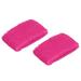 Uxcell 8x5cm Sport Wrist Bands Terry Absorbent Athletic Sweatband Rose Red 2 Pack