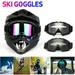 Motorcycle Goggles Ski Goggles Snowboard Glasses Bike Goggles Anti-UV Adjustable Riding Goggles for Men Women Clear/2Pack