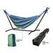 Cloud Mountain Double Hammock with Stand Heavy Duty Freestanding Hammock Patio Hammock Bed Portable with Carrying Bag