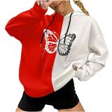 yoeyez Hoodies for Teen Girls Aesthetic Y2K- Zip Up Hoodie for Women Retro Long Sleeve Print Hooded Outwear Casual Loose Fit Autumn Cardigans Camisas de Mujer