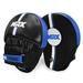 MMA Boxing Mitts Hook and jab Training Curved Pads Leather Berating Mesh Double Stitched MMA Muay Thai Kickboxing Martial Arts Punching Hand Target Strike Shield Black Blue Pair