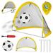 Folding Football Goal With Football 2 Folding Soccer Goal Backyard Training Goals for Soccer 68cm/26.8in Practice Gate Soccer Goal Set Soccer Goal Net for Indoor or Outdoor