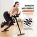 Preenex Ab Crunch Coaster w 4 Intensity Levels Abdominal Exercise Machine for Home Gym 265lb Cap