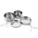 Outdoor Stainless-Steel Camping Cookware Set Hiking Backpacking Cooking Picnic Bowl Pot Set