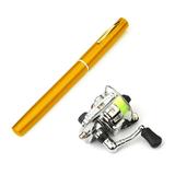 Pocket Collapsible Fishing Rod Reel Combo Mini Pen Fishing Pole Kit Telescopic Fishing Rod Reel Combo Kit