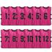 Eccomum 12 PCS Adults Soccer Pinnies Quick Drying Football Team Jerseys Youth Sports Scrimmage Soccer Team Training Numbered Bibs Practice Sports Vest