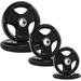 RitFit 160 lb Set Olympic Barbell Weight Plates Rubber Plates Set for Weightlifting and Strength Training in Home & Gym