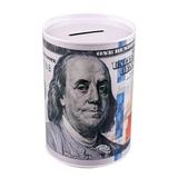 Ame $100 Dollar Bill Piggy Bank 6 Tall Coin Saving Money Currency Tin Can Banknote They Cannot Be Taken Out Unless The Piggy Bank Is Destroyed