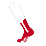 TCK Elite Baseball Knee High Stirrup Socks (A 9in) White Red (XL)