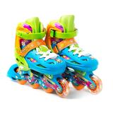 TITAN Flower Power Princess Girls Inline Skates with Light-Up LED Laces and Wheel Youth Size Large