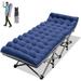 ABORON Folding Camping Cot for Adults with Removeable Mattress & Carry Bag Heavy Duty 1200D Folding Cots Folding Sleeping Cots