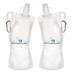 Survivor Filter - Ultralight Collapsible Canteens 33oz each - 2 Pack / 2L Total - Durable Construction BPA Free - Emergency Travel Camping Hiking Foldable Water Bottles