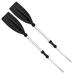2 Pcs Boat Oars Kayak Paddles Aluminum Alloy Boat Canoe Detachable Telescoping Adjustable Length Paddle for Kayak Inflatable Dinghy River Fishing Boating Water Sports