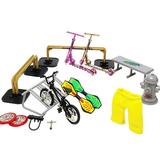 Skateboard Bike Ramp Toys Rail Parts Starter Toys Novelty Fingerboard Mini Scooter Ramp for Party Training Finger Coordination - CDH-9